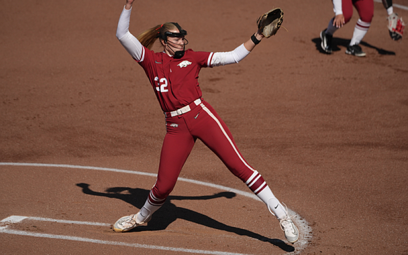 'A lot of things went right today': No. 8 Arkansas softball run rules Akron to cap Opening Day sweep | Arkansas Democrat Gazette