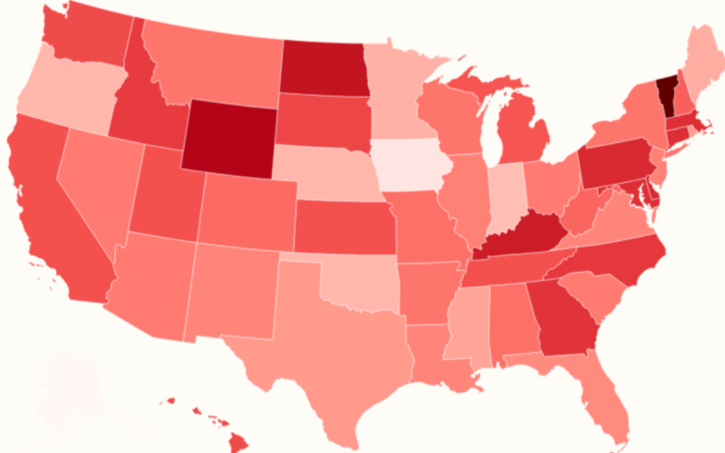 Map reveals most -- and least -- expensive states to raise a child