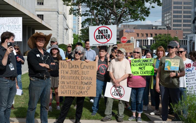 Protesters express anxiety and outrage over all the unknowns of the Little Rock data center coming to a wetland near you - Arkansas Times