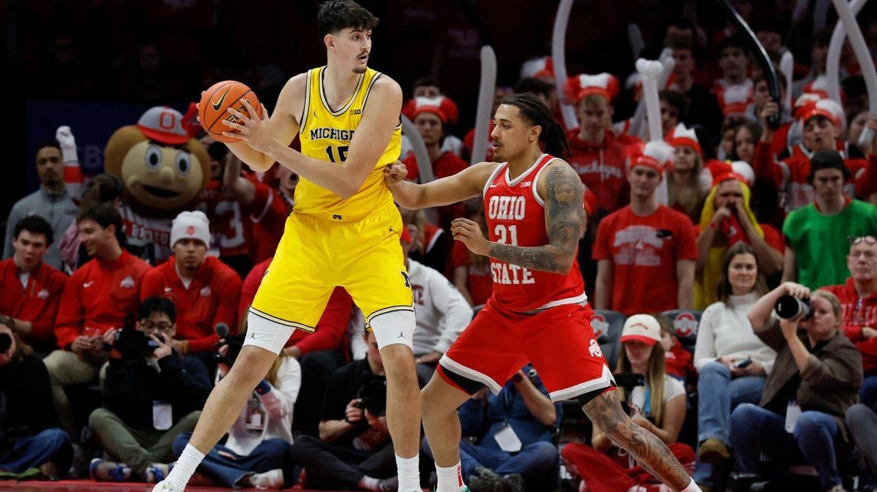 Aday Mara's 3-point practice pays off in No. 2 Michigan's win over Ohio State