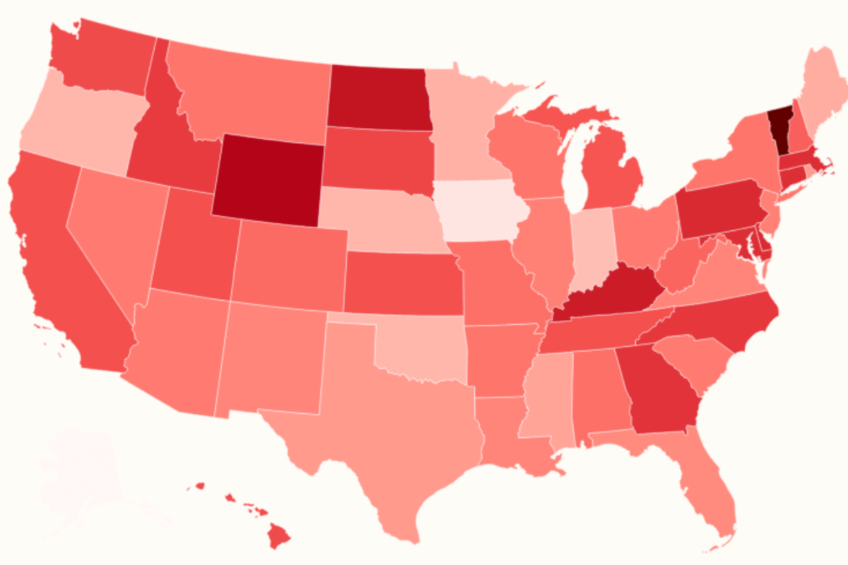 Map reveals most -- and least -- expensive states to raise a child
