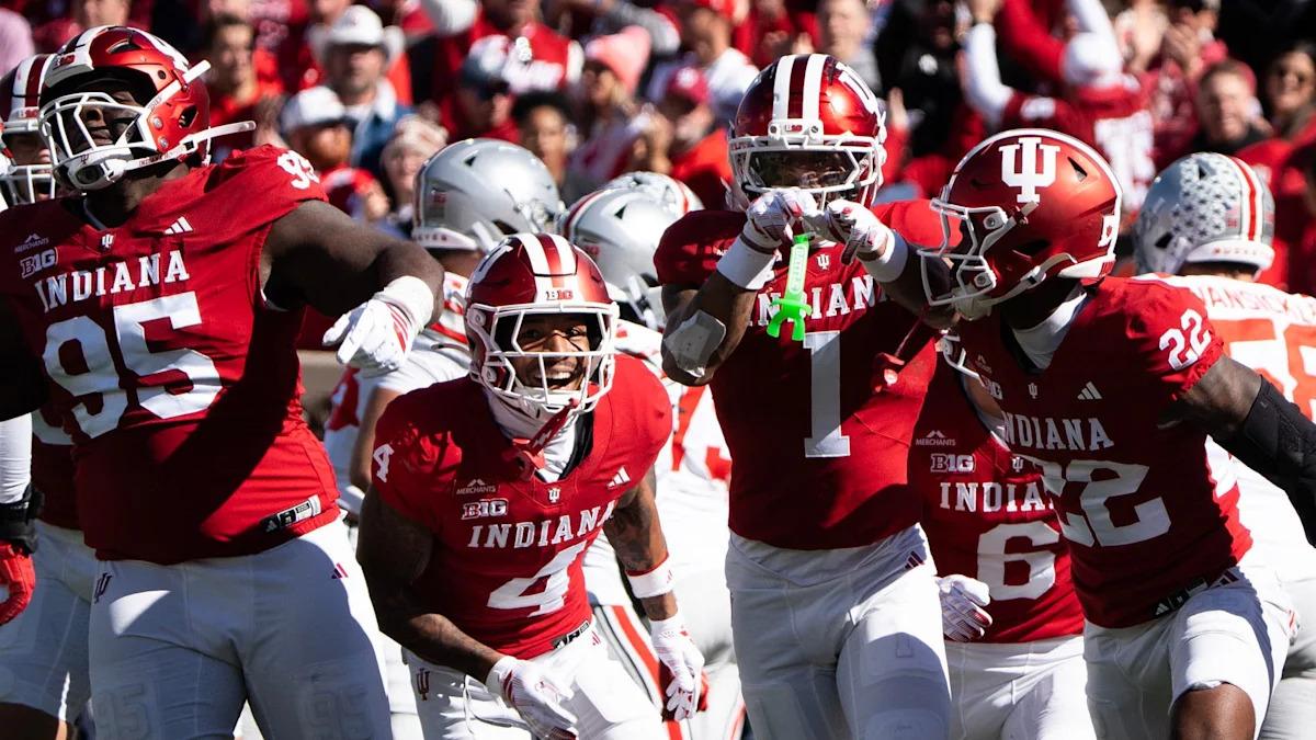 Where did Indiana football rank in the polls after losing to Ohio State?